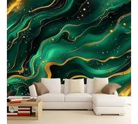 Photo Wallpaper Green Marble Texture 400x280 cm 3D Non-Woven Wall Mural, Moderne Living Room Bedroom Large Poster Wallpaper, Home Decor Art Mural