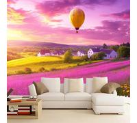 Photo Wallpaper Hot Air Balloon Murals Art Wallpaper 3D Photo 150 x 107 cm Lavender Wall Mural for Living Room Bedroom TV Background