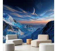 Photo Wallpaper Iceberg Planet 350 x 256 cm (WxH) Non-Woven Premium Art Print, Sci-Fi Universe Design Multicolour Wall Mural, Home Decor Theme Wallpaper for Bedroom Living Room