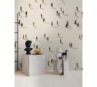 Livingwalls Photo Wallpaper People in Beige, Colourful - High-Quality Non-Woven Wallpaper 398671 with Motif on 3.71 m x 2.80 m - Made in Germany