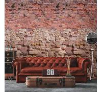 Photo Wallpaper Industrial Brick Wall Distressed Red Brown 39246-1 (5,63£/1qm)