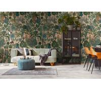 Photo wallpaper jungle textile look plants green beige 39863-1 (5,23£/1qm)