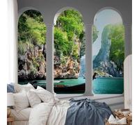 Photo Wallpaper Lake 300x210 cm 3D Wall Mural Natural Landscape Wallpaper Non-Woven Wall Art Decoration Poster for Bedrooms and Living Room 2509-ABP