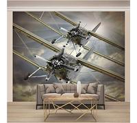 Photo Wallpaper Living Room Aircraft 3D Photo Wallpaper Mural Non-Woven 3D Wallpaper Paste Living Room The Wall for Bedroom Mural Border 400cm×280cm