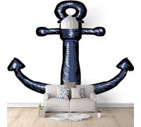 Photo Wallpaper Living Room Ship's Anchor 3D Photo Wallpaper Mural Non-Woven 3D Wallpaper Paste Living Room The Wall for Bedroom Mural Border 350cm×250cm