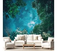 Photo Wallpaper Magical, Aesthetic, Ethereal Wall Mural Night Sky, Stars, Tree Branches Decor Poster Photo Wallpaper Premium Feature Mural Living Room, Bedroom, Office Home Decoration