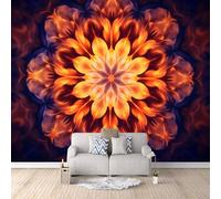 Photo Wallpaper Mandala Wall Mural 3D 150 × 105 cm (W x H) Bohemian Mandala: Exotic Charm Wall Mural for Bedroom, Non-Woven Wallpaper Living Room Sofa TV Background Decoration Murals