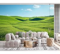 Photo Wallpaper Meadow Green Grassland Non-Woven Matt Paste the Wall Mural