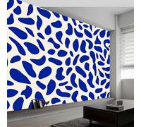 Photo Wallpaper Minimalist Dot Print Wall Mural Blue, 200 x 140 cm (WxH) Large Poster for Living Room Bedroom Tv Background Wall Home Decoration