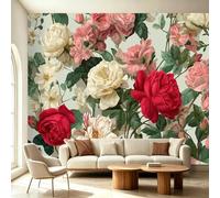 Photo Wallpaper Modern Multicolor Botanical Floral, Brighten Up Dark Rooms Home Design, Peel and Stick Wallpaper, Self Adhesive Removable Wall Wallpaper, 350 x 256 cm (WxH)