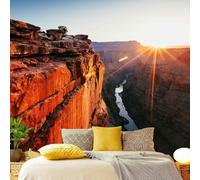 Photo Wallpaper Mountain 150x105 cm 3D Wall Mural Natural Landscape Wallpaper Non-Woven Wall Art Decoration Poster for Bedrooms and Living Room 2282-ABP