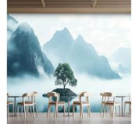 Photo Wallpaper Mountains and Waters Zen Wall Mural 3D Wall Mural Decoration Poster Nature Premium Non-Woven Wallpaper Wall Art for Living Room Bedroom Children's Room Office W350xH256 19yf213