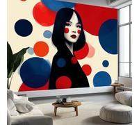 Photo Wallpaper Movie Style Thriller Japanese Girl 200 x 140 cm Multicolor Wall Mural, Non-Woven Fleece Modern Print Murals Wall Art for Bedroom Living Room Home Decor
