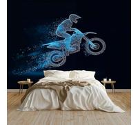 Photo Wallpaper Mural 250 x 175 cm Abstract Off-Road Vehicle Simple, Non-Woven Black Art Mural, Photo Decor for Living Room Bedroom Office and Kids' Room - Easy to Install