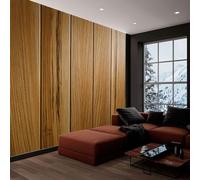 Photo Wallpaper Mural 250 x 175 cm Natural Wood Grain Non-Woven Premium Art Print Fleece Wall Mural Decoration Poster Picture Design Modern for Bedroom Living Room, Yellow