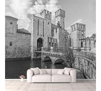 Photo Wallpaper Mural Poster Wall Art Sticker Wall Decoration 3D Vintage Castle Landscape 500(W)X350(H)Cm - Self-Adhesive Wall Pictures For Living Room Bedroom Office Corridor Dining Room Chil-1703800