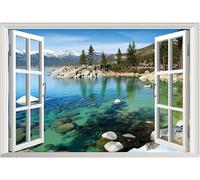 Photo Wallpaper Natural Landscape 450x315 cm 3D Wall Mural Lake Wallpaper Non-Woven Wall Art Decoration Poster for Bedrooms and Living Room 2480-ABP