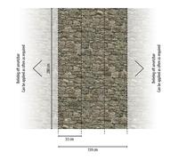 Photo Wallpaper Stone Wall - Livingwalls Wall Wallpaper Grey - Wallpaper Stone Look on 2.80 m x 1.59 m - Wallpaper Living Room Modern