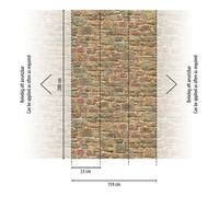 Photo Wallpaper natural stone wall look orange red beige 39318-1 (5,44£/1qm)