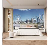 Photo Wallpaper New York 3D Effect City Street Wall Mural Decoration Poster Picture Modern Design 350x256 cm Murals Wall Art for Living Room Bedroom Kitchen a-3389