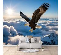 Photo Wallpaper Non-Woven Classic Eagle, Wallpaper Goth Bald Eagle Headboard Wall Design Covers Wall Imperfections High-Definition Pattern Odourless Printing 200X140Cm