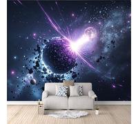 Photo Wallpaper Non-Woven Galaxy Planet, Large Pattern Wallpaper murals Outer Space Galaxy 400x280cm Indoor Photomurals Modern Decorative Art Bedroom Living Room Background Quick Installation