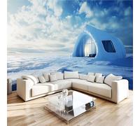 Photo Wallpaper Nordic Ice Fields Aurora Cabin Wall Mural 3D Wall Mural Decoration Poster Premium Non-Woven Wallpaper Wall Art for Living Room Bedroom Children's Room Office W350xH256 7yf3