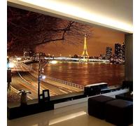 Photo Wallpaper Paris 3D Effect French City Wall Mural Decoration Poster Picture Modern Design 300x210 cm Murals Wall Art for Living Room Bedroom Kitchen a-2604