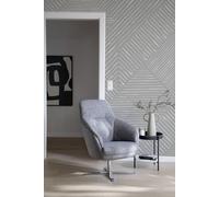 Photo wallpaper Pattern Strokes Hatching Graphic grey White 33158 (12,22£/1qm)