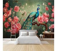 Photo Wallpaper Peacock Floral 300 x 210 cm 3D Wall Mural