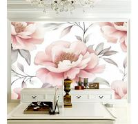 Photo Wallpaper Pink Peony Flower 450 x 280 cm - Watercolor Style Non-Woven Murals Wall Art Fleece Modern Print Home Decoration Design Picture Abstract Bedroom Living Room