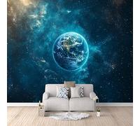 Photo Wallpaper Planet 350 x 256 cm / 137.8" x 100.7" - Non-Woven Premium Art Print Fleece Wall Mural Decoration Poster Picture Design Modern - Space Galaxy Universe a-B-3267-a-C