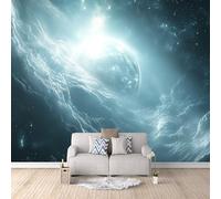 Photo Wallpaper Planet Universe 450x315 cm 3D Printed Galaxy Wall Paper Non-Woven Fabric No Adhesive Backing Mural Wall Easy to Install Clean for Dining Room Interiors Poster Bedroom Accessories