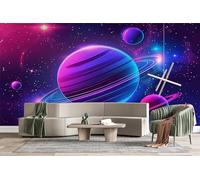 Photo Wallpaper Planet Wall Mural 3D Wall Mural Decoration Poster Abstract Artistic Premium Non-Woven Wallpaper Wall Art for Living Room Bedroom Children's Room Office W400xH280 18yf152