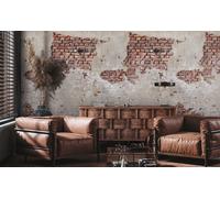 Photo Wallpaper Stone Wall - Livingwalls Wallpaper Beige - Wallpaper Stone Look on 2.80 m x 1.59 m - Wallpaper Living Room Modern