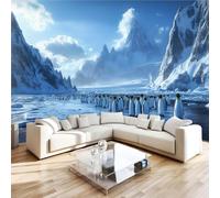 Photo Wallpaper Polar Landscape Penguins Wall Mural 3D Decoration Poster