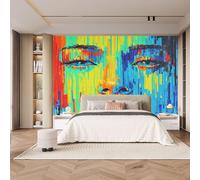 Photo Wallpaper Pop Art 150 x 105 CM, 3D Women People Portraits Non-Woven Mural, Bedroom Matte Wall Paper Poster, Living Room Waterproof Large Wall Murals, TV Background Wallpaper Mural