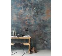 Photo wallpaper Rasch 429626 Metal Effect Rust Industrial Blue Beige (43,49£/1qm