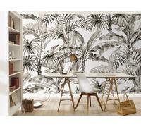 Photo Wallpaper Rasch Palm Leaves black white 485806 (12,11£/1qm)