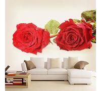 Photo Wallpaper Red Rose 3D Effect Romantic Bouquet Wall Mural Decoration Poster Picture Modern Design 250x175 cm Murals Wall Art for Living Room Bedroom Kitchen a-3875