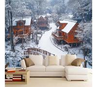 Photo Wallpaper Retro Architecture Murals Art Wallpaper 3D Photo 200 x 140 cm Winter Wall Mural for Living Room Bedroom TV Background