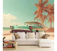 Photo Wallpaper Retro Cars Murals Art Wallpaper 3D Photo 400 x 280 cm Sea Wall Mural for Living Room Bedroom TV Background
