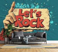 Photo Wallpaper Rock Music Pop Art Non-Woven Matt Paste the Wall Mural