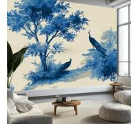 Photo Wallpaper Romanticism Wall Murals for Bedrooms 450 x 280 cm, Non-Woven Fabric Retro Forest Animals Peacocks Wallpaper Living Room Office Corridor Decoration Murals Modern Wall Decoration