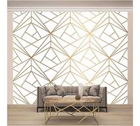 Photo Wallpaper Self-Adhesive Mural 3D Gold Minimalist Pattern Wall Photo Art Wall Posters Wall Stickers for Living Room Tv Sofa Theme Hotel Luxury Corridor Background Wall Pain 140 (W) x 70 (H) cm