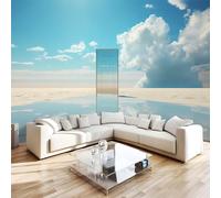 Photo Wallpaper Sky Scenery Mirror Reflection Wall Mural 3D Wall Mural Decoration Poster Premium Non-Woven Wallpaper Wall Art for Living Room Bedroom Children's Room Office W300xH210 5yf58