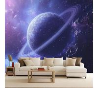 Photo Wallpaper Space Planet Non-Woven 150x105cm 3D Wall Mural Solar System Large Photo Wallpaper Galaxy Decoration Poster Picture Design Modern for Bedroom Living Room Hotels