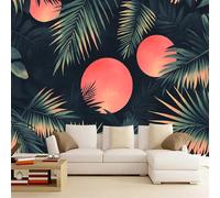 Photo Wallpaper Sun Murals Art Wallpaper 3D Photo 200 x 140 cm Palm Leaves Wall Mural for Living Room Bedroom TV Background