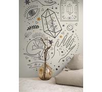 Photo wallpaper symbols abstract esoteric cream black 39823-1 (5,23£/1qm)