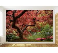 Photo Wallpaper Trees 450x315 cm 3D Wall Mural Autumn Landscape Wallpaper Non-Woven Wall Art Decoration Poster for Bedrooms and Living Room 2264-ABP